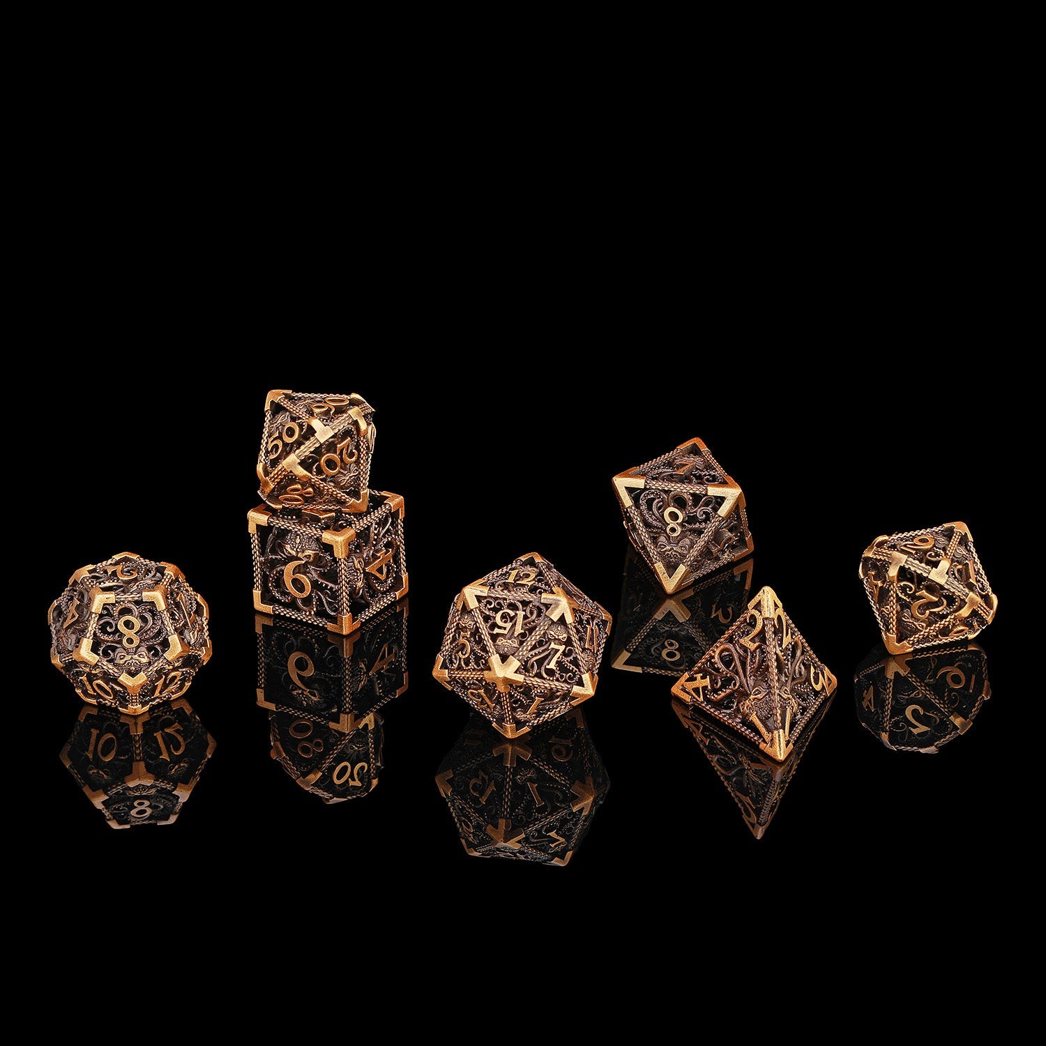 OCTOPUS METAL POLYHEDRON DICE
